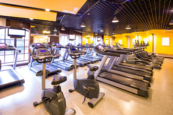 Fitness center interior