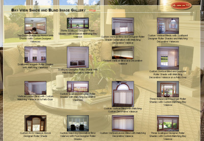 Milwaukee web design with customizable photo gallery depicting Bayview's quality shades and blinds!