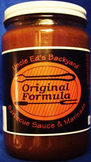 Waukesha graphic designer's high resolution product image of Uncle Ed's finger-lickin' good barbecue sauce!
