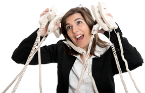 phone ringing off the hook with website leads