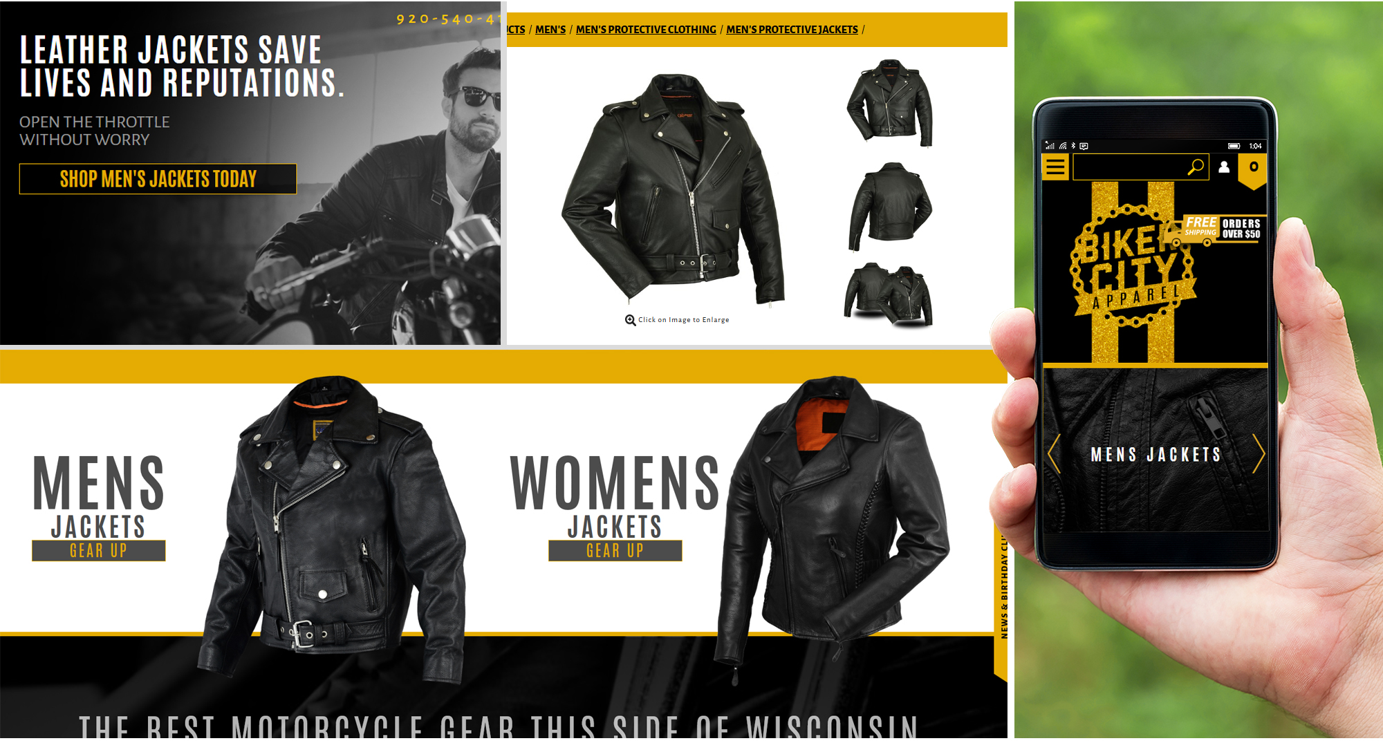 Milwaukee web marketing for Motorcycle Apperal and Gear 