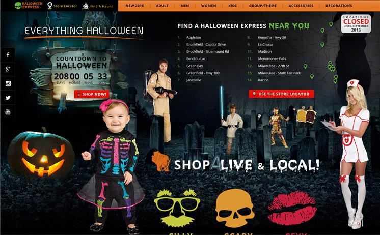 Waukesha area Halloween costume shop reaps the benefits of iNET’s creative genius in website development 