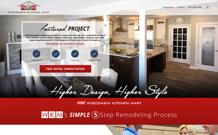 Milwaukee kitchen and bathroom remodeling company succeeds with iNET web design and development