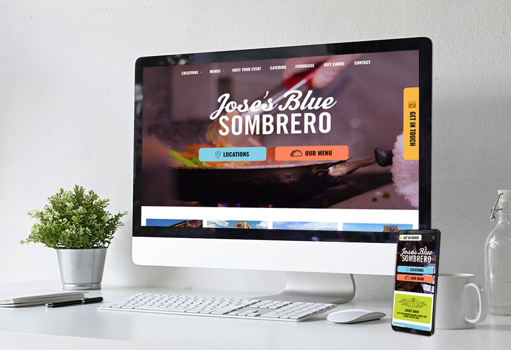 Mobile-responsive website for Jose's Blue Sombrero built by iNET