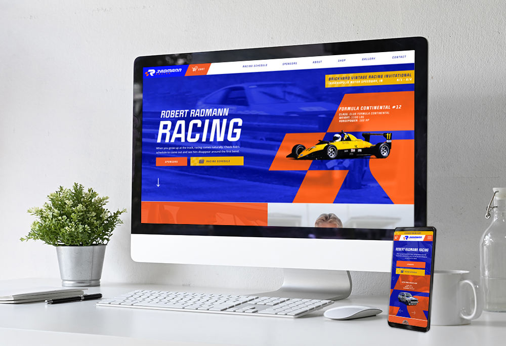 Mobile-responsive website for Radmann Racing built by iNET
