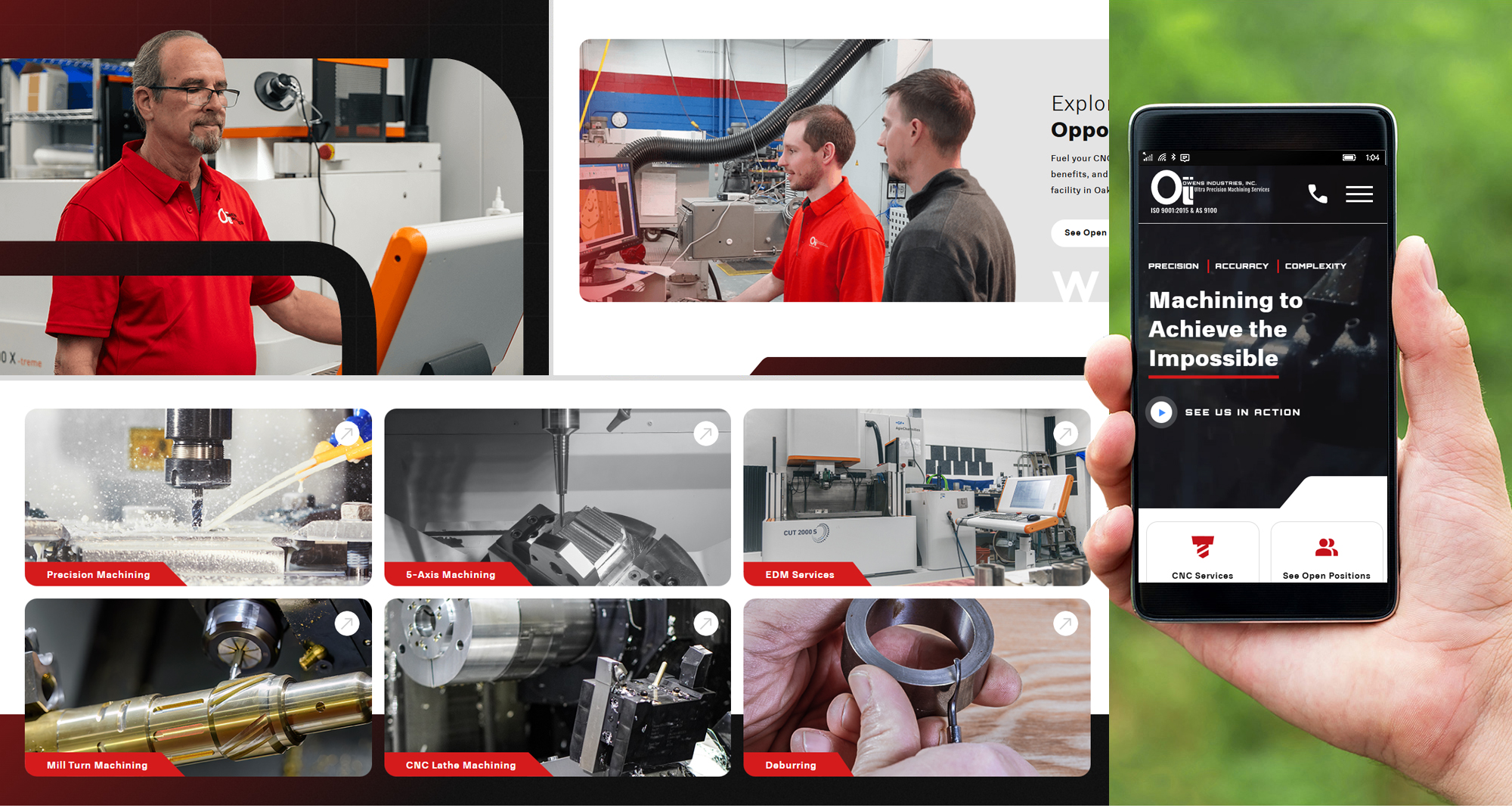 CNC Machining Web Page Design