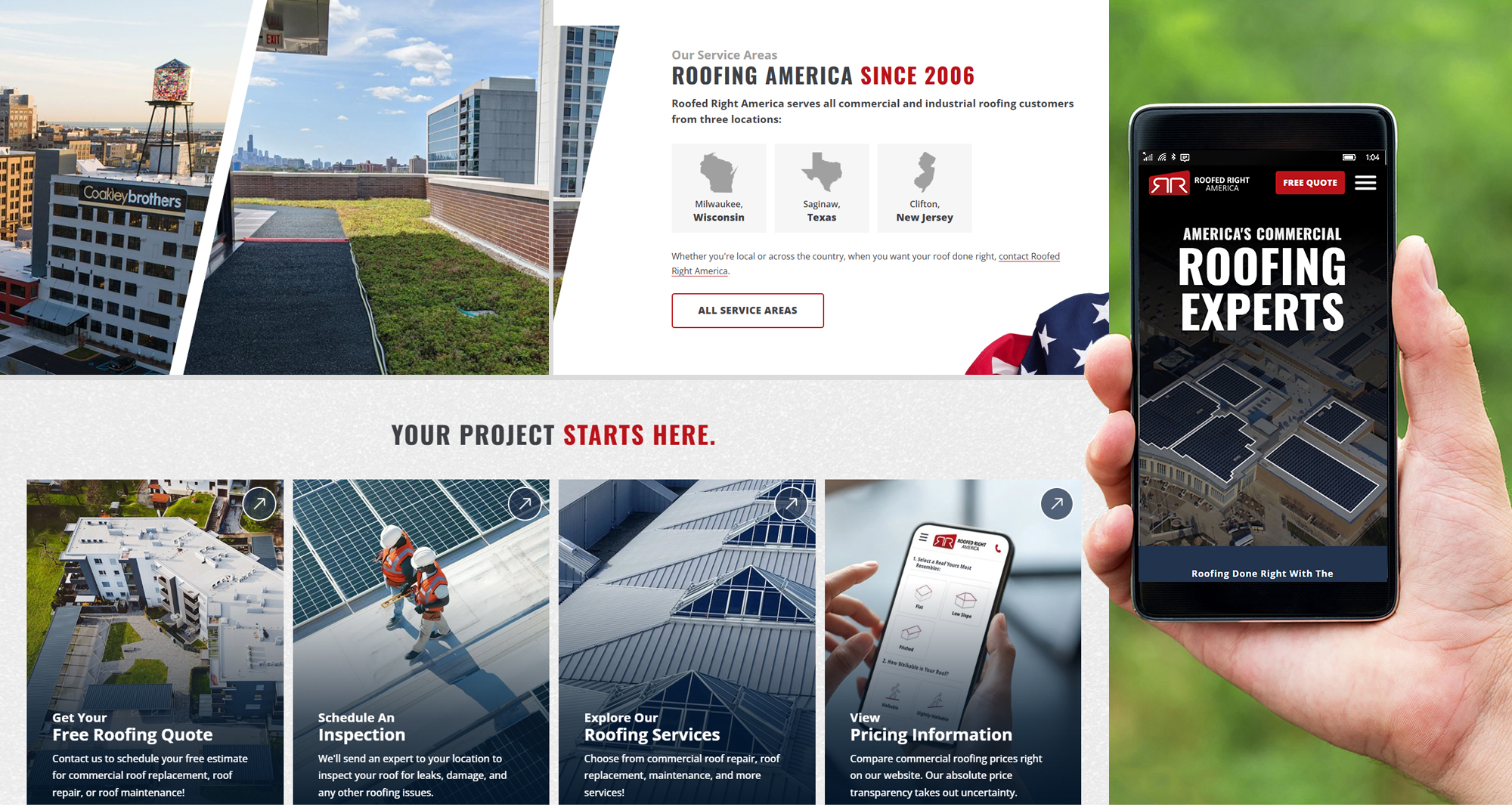 Milwaukee web marketing for Roofed Right America